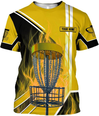 Personalized Disc Golf T-Shirt 3D All Over Printing S-5XL, Disc Golf Shirts for Men, Mens Disc Golf Tee Shirt