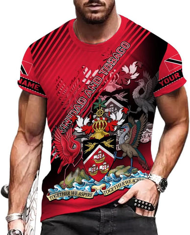 Rivelus Personalized Trinidad and Tobago Clothing 3D, Trinidad and Tobago Shirt, Trinidad Pride Gift T-Shirt S-5XL