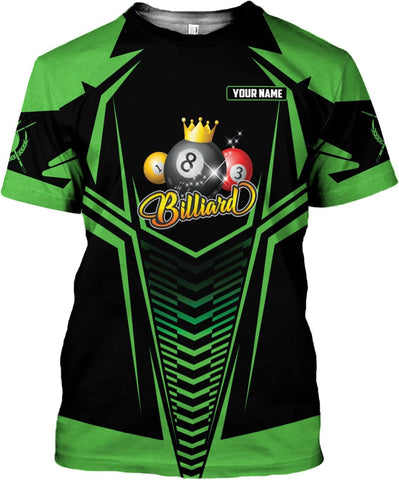 Ligthuy Personalized Name Billiard Shirts 3D, Billiards Shirt 8 Ball Billiard Shirt Custom Men's Pool Men Women\u2026