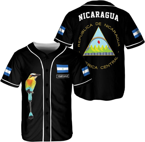 Podagree Personalized Nicaragua Baseball Jersey Shirt Name Nicaraguan Baseball Jersey for Men & Women Nicaraguan Camisas