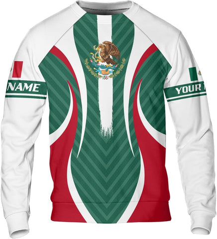 Personalized Name Mexican Hoodie 3D, Customized Mexican Hoodies for Men, Unisex Mexico Hoodie, Mexico Hoodies for Men 1