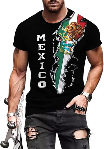 RoyalBro Personalized Mexico Shirt, Camisas de Mexico Customized Mexican Shirts Mexican Flag Mexico 3D Shirt for Men Women