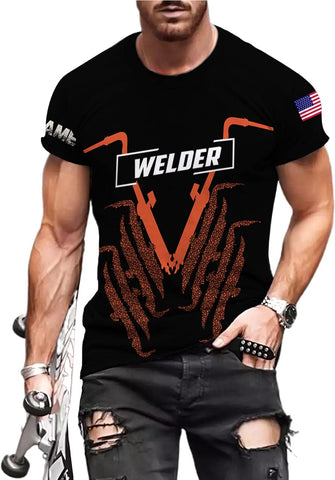 Personalized Welder Shirt Custom Welder Shirts Welding 3D T Shirts Welder Tshirt for Men and Women