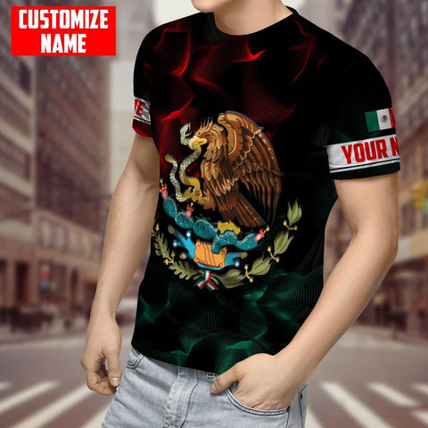 Personalized Name Mexican Hoodie 3D, Customized Mexican Hoodies for Men, Unisex Mexico Hoodie, Mexico Hoodies for Men, Mexico Flag Unisex Hoodie, Zip Hoodie, Sweatshirt, T shirt, Multicolor, 5X-Large