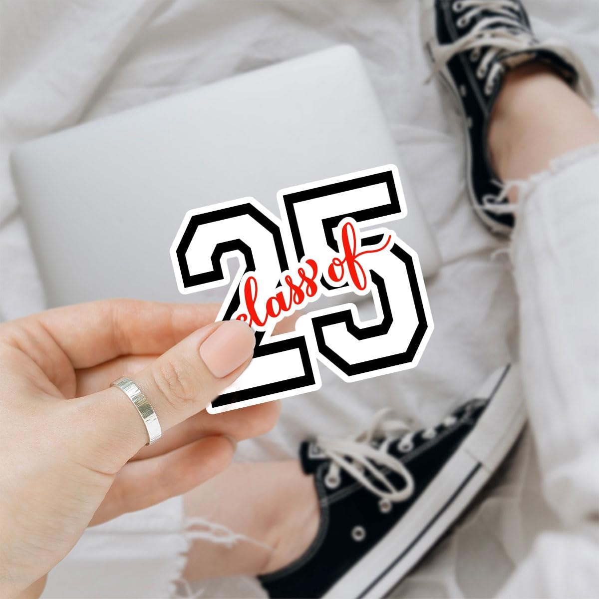 3 Pcs Class of 2025 Stickers, Class of 2025 Decorations, Graduation 2025, 2025 Senior- Stickers for Laptop Water Bottle Phone Car Window Helmet Vinyl Stickers 2-6 Inches (2x2)