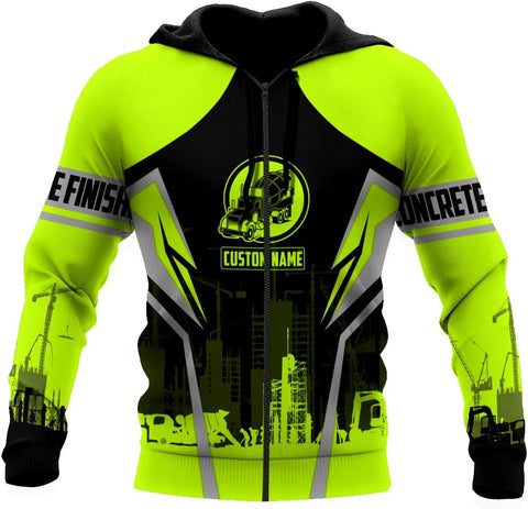 Personalized Concrete Finisher 3D Print Hoodies Unisex Pullover Hoodie Gift For Men, Women, Full Size S-5XL For Men Women