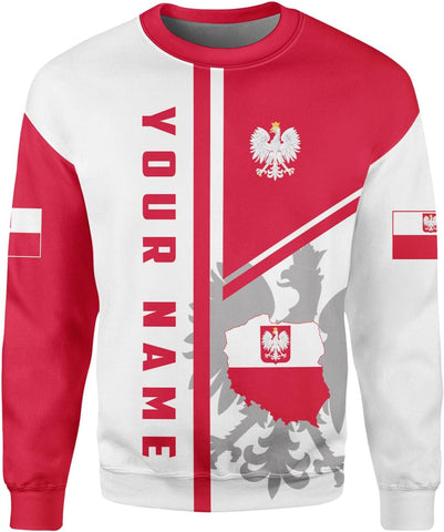 Vybonz Personalized Poland Hoodie Women & Men 3D, Poland Pride Shirt Polish Eagle