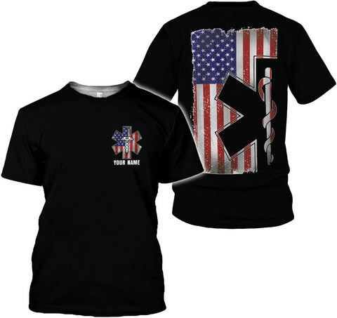 Podagree Personalized EMT Shirt, EMS Shirt, Customized EMS Shirts,EMT Paramedic Uniform Emergency Medical Technician Shirts