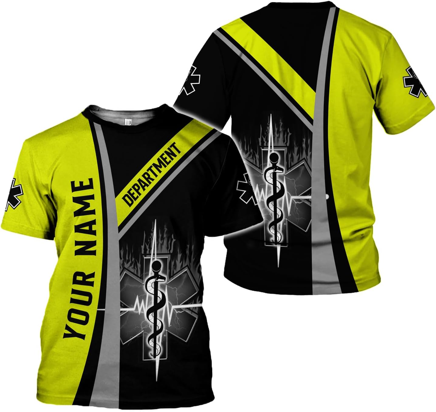 Custom EMS EMT Shirts Men Women, Personalized Paramedic Uniform Emergency Medical Technician Apparel, EMS Week Gifts