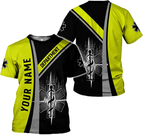Custom EMS EMT Shirts Men Women, Personalized Paramedic Uniform Emergency Medical Technician Apparel, EMS Week Gifts