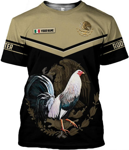 AOVL Personalized Rooster shirts 3D Rooster Mexican Shirts for Men Rooster Mexico Shirt Rooster Shirt for Men Women S-5XL