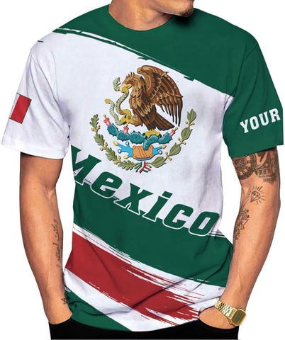 Royal Fight Personalized Mexico Shirts, Mexican Shirts for Men, Customized Mexico T-Shirt for Men, Mexico Eagle Flag Shirt