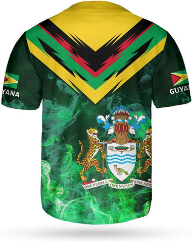 Parvii Personalized Guyana Shirts, Guyana Pride Baseball Jersey Guyanese Guyana Flag Jersey Shirt for Men & Women Guyana Gift