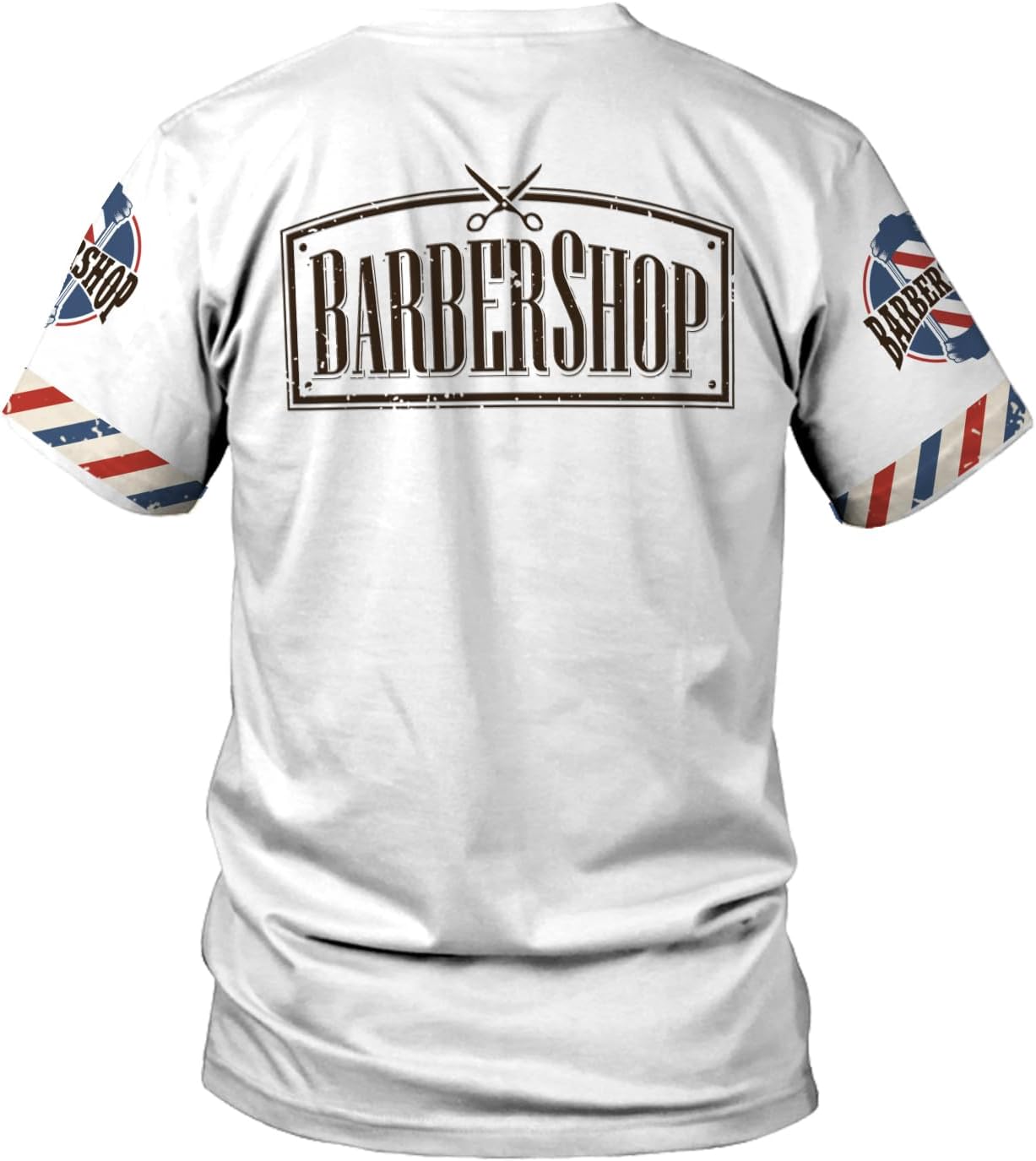 AOVL Personalized Name Barber Shirts Barber Shirt 3D for Men Custom Barber Shirt for Men Women Barber Shop Shirt Gift Barber