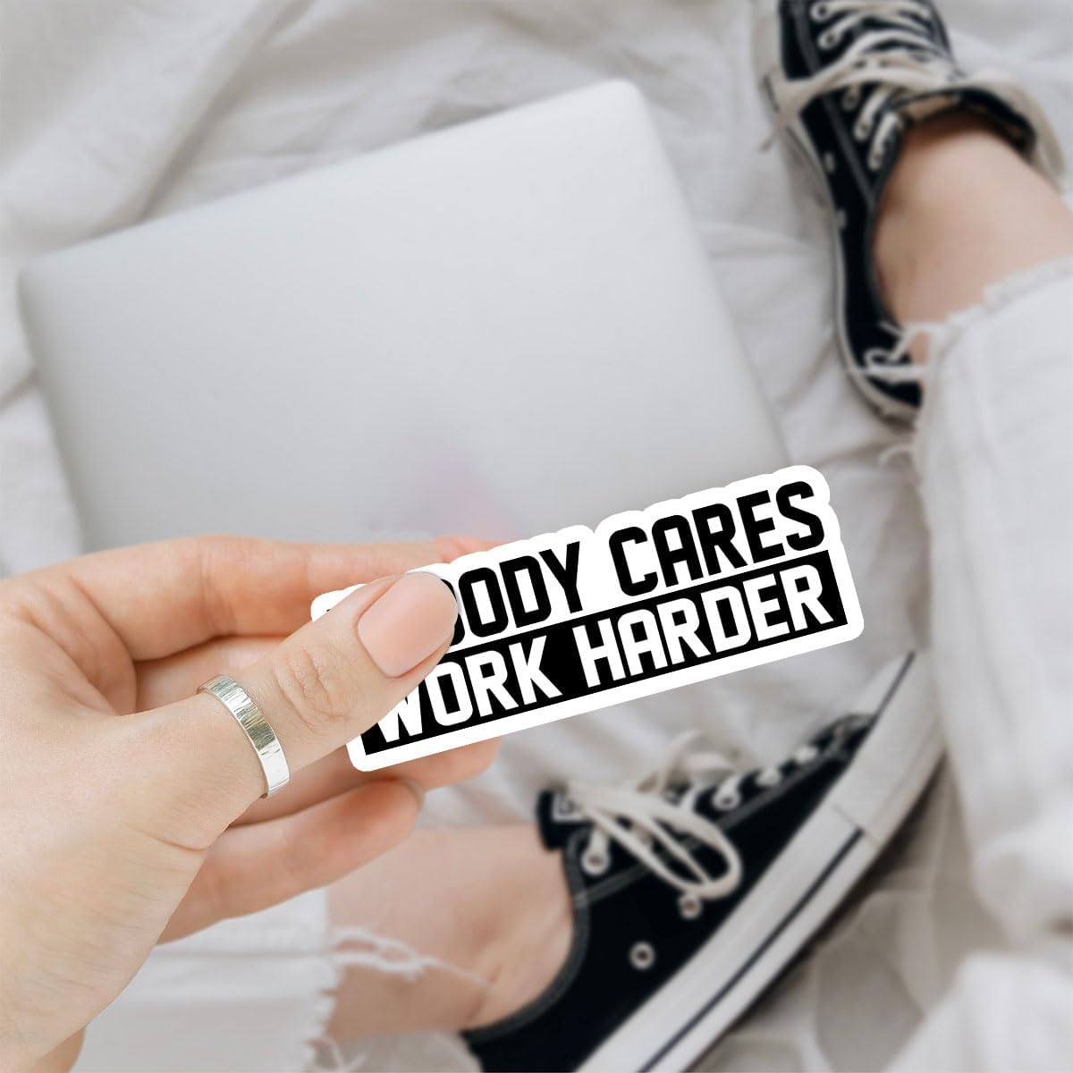 3 Pcs Nobody Cares Work Harder Sticker, Workout Gym Motivational Adulting is Hard Stickers, Sarcastic Work Stickers - Vinyl Stickers for Water Bottles Laptop Phone Car Window Helmet 3 Inches