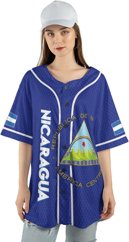 Personalized Nicaragua Baseball Jersey, Custom Nicaragua Baseball Jersey for Men & Women, Nicaraguan Camisas Shirt