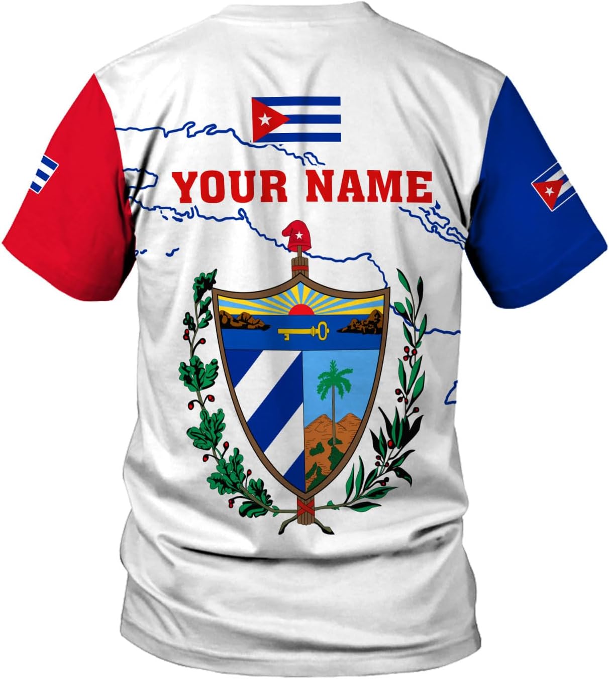 MoonArt Personalized Name Cuba Shirt 3D, Cuban Tshirts for Men and Women, Cuba Flag Shirt, Sweatshirt, Hoodies, Zip Hoodies