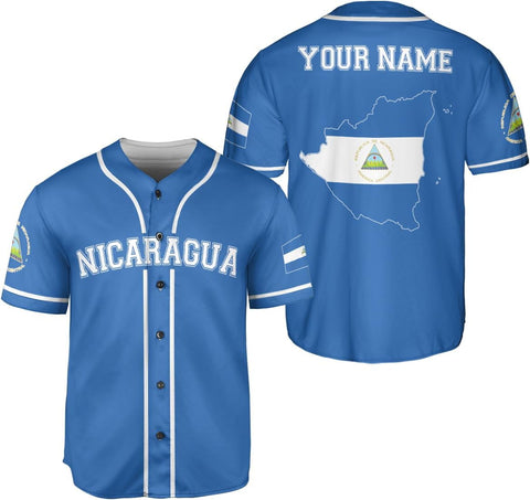 Personalized Nicaragua Baseball Jersey, Custom Nicaragua Baseball Jersey for Men & Women, Nicaraguan Camisas Shirt