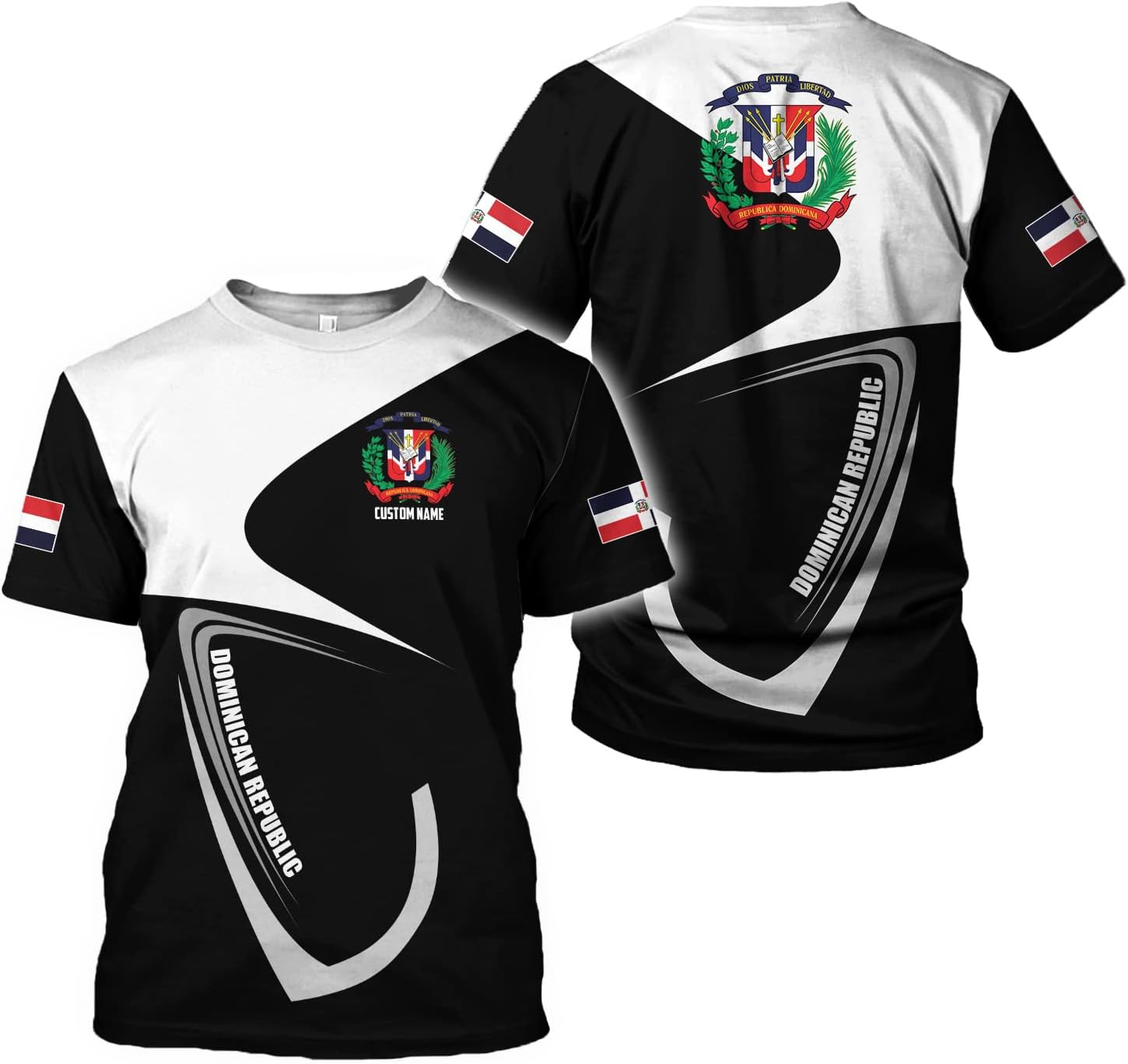 Vybonz Personalized Dominican Republic Shirts 3D, Republica Dominicana Tshirt, Dominican Republic Flag Shirt