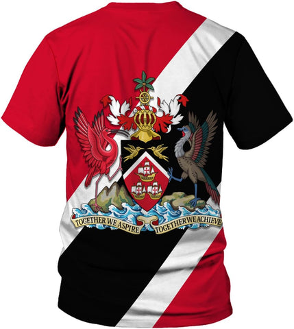 Artparel Personalized Trinidad and Tobago Shirt Trinidad and Tobago Coat of Arms Flag ShirtsTrinidad and Tobago Crest