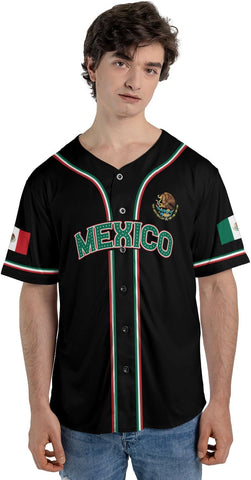 Mostprints Personalized Mexico Baseball Jerseys Mexican Eagle & Flag Shirt for Teams, Mexico Shirts for Men & Women Size S-5XL1