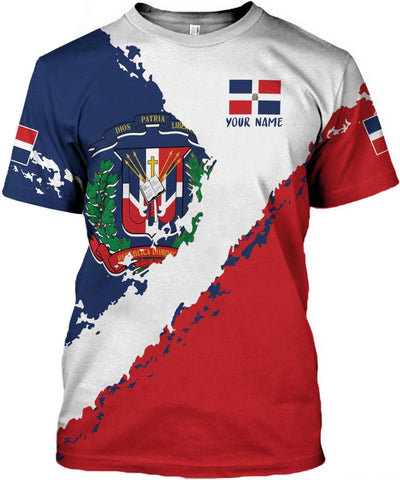 MoonArt Personalized Dominican Republic Shirts 3D, Republica Dominicana Tshirt, Gift Dominican Republic Flag Proud T Shirt