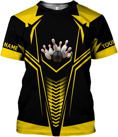 MoonArt Personalized Name Bowling Shirts for Men and Women 3D, Bowling Shirts for Team Bowling, Bowling Shirts Gift