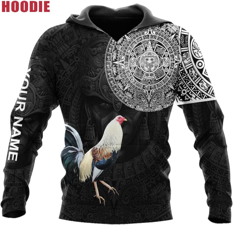 Mostefy Personalized Name Mexican Shirts for Men 3D, Rooster Mexico Shirts for Men, Mexico Shirt Eagle Flag Mexican Eagle (US, Alpha, Small, 5X-Large, Regular, Regular, Multi 12)
