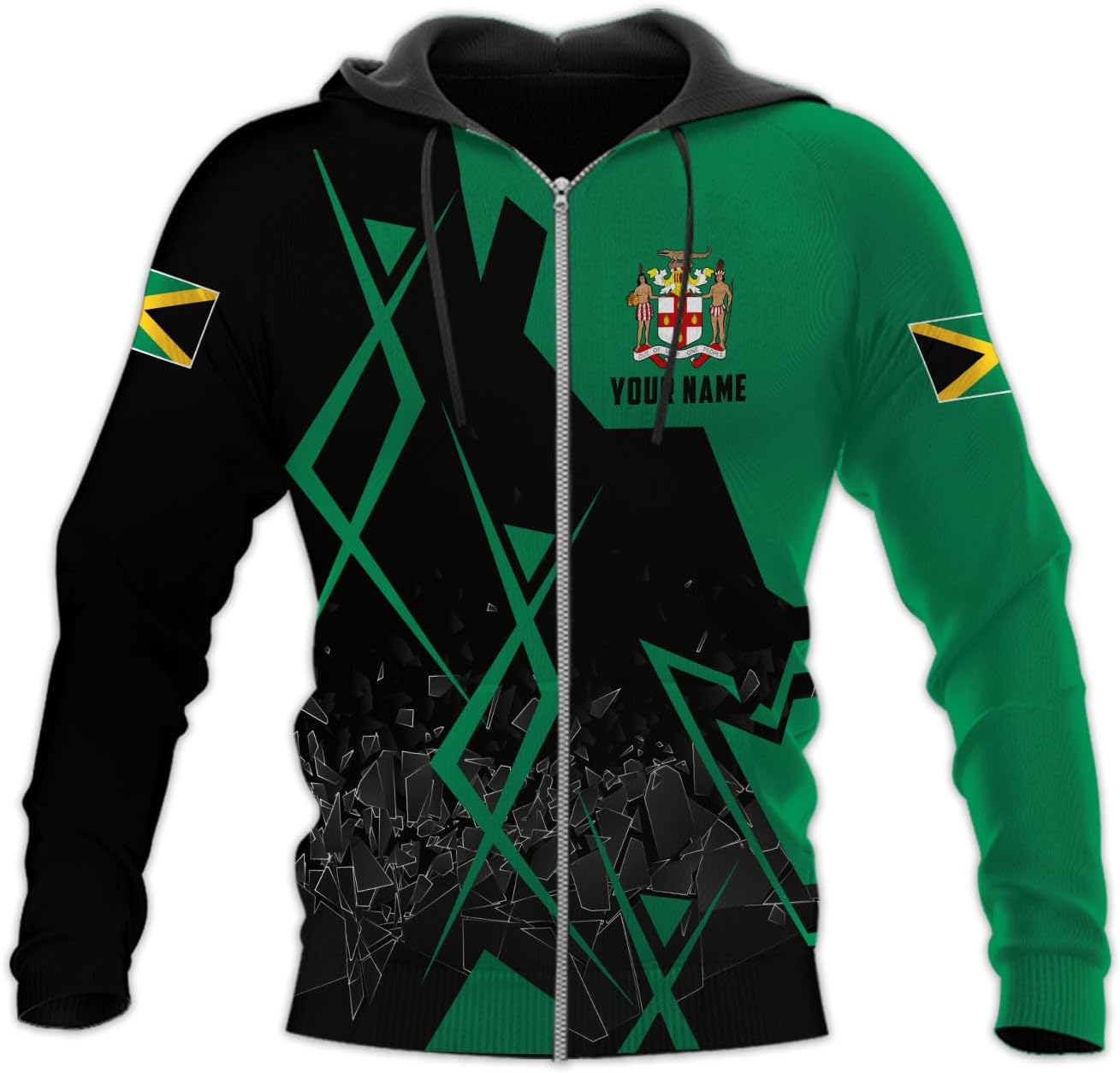 mostprints Personalized Jamaica Hoodie Camisa Jamaica Hoodies Jamaica Sweaters Shirts Men & Women Jamaican Pride Shirt Gifts