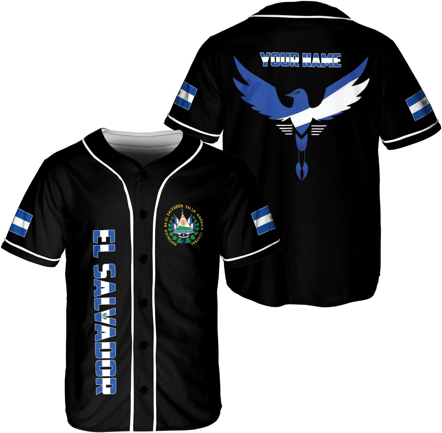 Parvii Personalized El Salvador Baseball Jersey - Proud El Salvador Shirt for Men