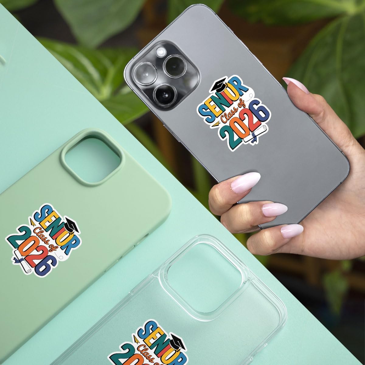 3Pcs Senior 2026 Sticker, Class of 2026 Stickers, Graduation 2026 Decal, Senior Color Stickers, Grad Year 2026, Senior 2026 Car Decorations - Stickers for Laptop Water Bottle Phone Car Helmet 3" (S1)