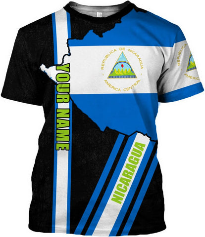 Personalized Nicaragua Shirt Custom Nicaragua Flag Lion Shirt for Men & Women Nicaraguan Camisas T-Shirt, Nicaragua Tshirt