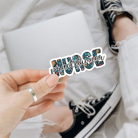 3 Pcs Nurse Practitioner Sticker, Brain of Doctor Heart of Nurse Sticker, Funny NP Sticker for Medical Workers, Nurses, Doctors Gift for Laptop Notebook Phone Kindles Tumbler (Nurse Practitioner 2)