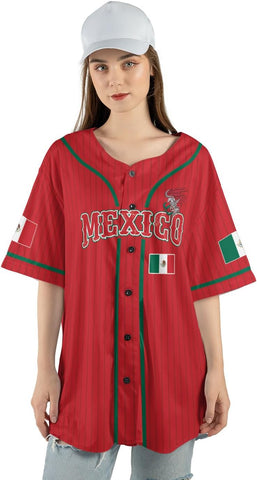 Mostprints Personalized Mexico Baseball Jerseys Mexican Eagle & Flag Shirt for Teams, Mexico Shirts for Men & Women Size S-5XL1