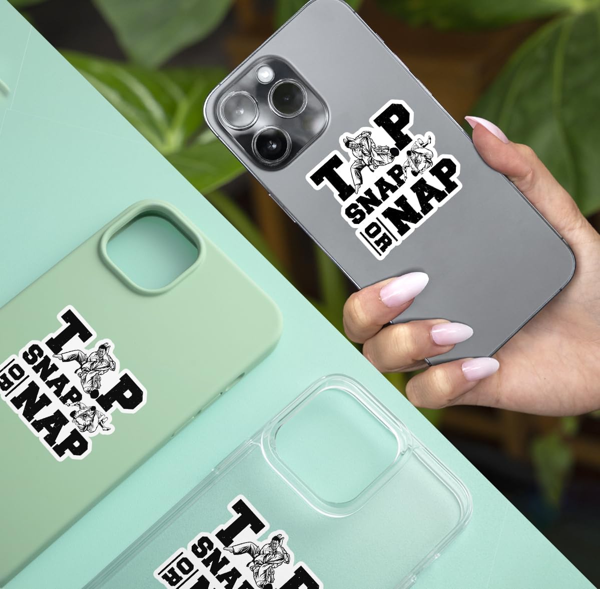 3 Pcs Tap Snap or Nap Sticker, BJJ Sticker, Funny Jiu Jitsu Gift, Combat Sports, Grappling Sticker, Motivational Gift Fighters Sticker 3 Inches for Laptop Water Bottle Phone Helmet Kindles Tumbler
