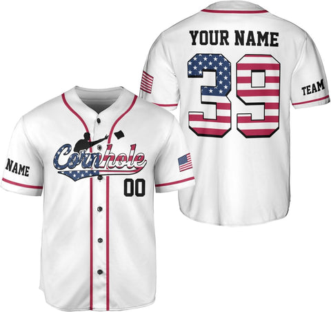 Royal Fight Personalized Cornhole Baseball Jersey Cornhole Toss Like A Boss Baseball Shirts Funny Cornhole Jerseys Men Women