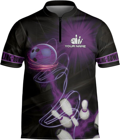 mostprints Personalized Bowling Jersey Gift 3D Custom Bowling Shirts for Team Name Bowl Bowler Shirt Unisex Cool Men Women