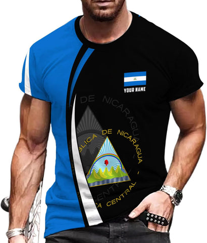 Personalized Nicaragua Shirt Custom Nicaragua Flag Lion Shirt for Men & Women Nicaraguan Camisas T-Shirt, Nicaragua Tshirt