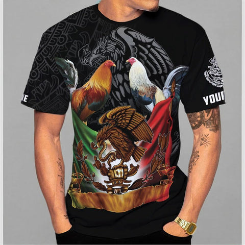 AOVL Personalized Rooster shirts 3D Rooster Mexican Shirts for Men Rooster Mexico Shirt Rooster Shirt for Men Women S-5XL