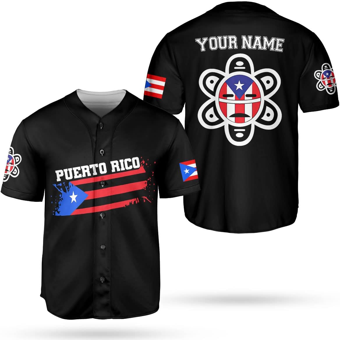 Personalized Puerto Rico Baseball Shirt,Customized Team Name Puerto Rican Baseball Jersey for Men,Women S-5XL
