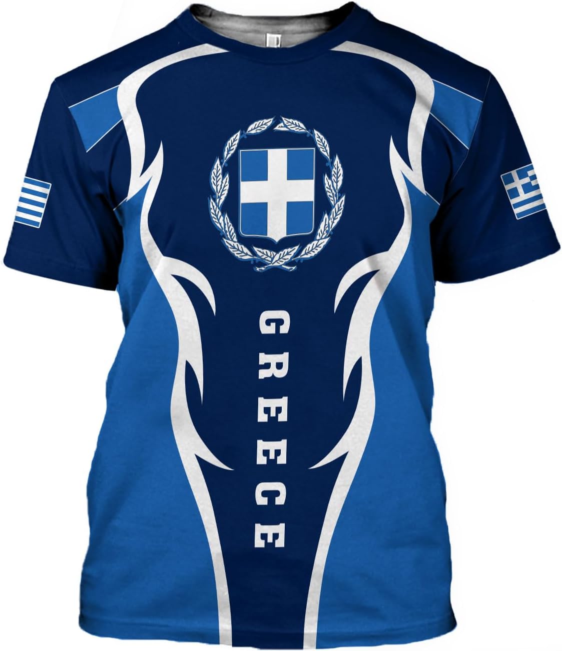 MoonArt Personalized Greece Shirts Greek Coat of Arms Flag Grecian 3D Shirts Greece Tshirt Grecian Pride Gift