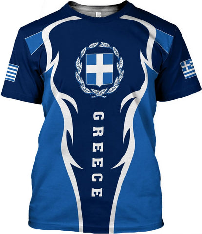MoonArt Personalized Greece Shirts Greek Coat of Arms Flag Grecian 3D Shirts Greece Tshirt Grecian Pride Gift
