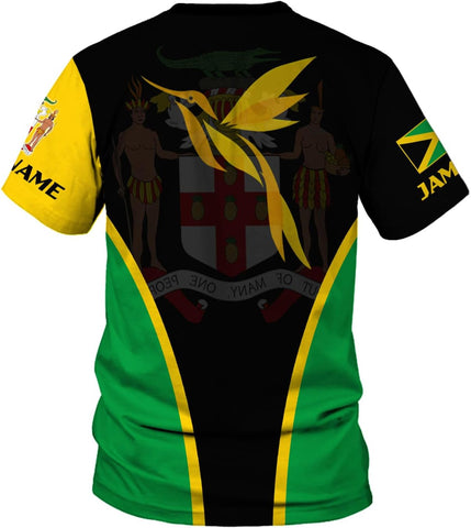 MoonArt Personalized Jamaica Shirt Custom Jamaica Flag Lion Hoodie for Men and Women, Jamaican Pride T-Shirt, Jamaicana
