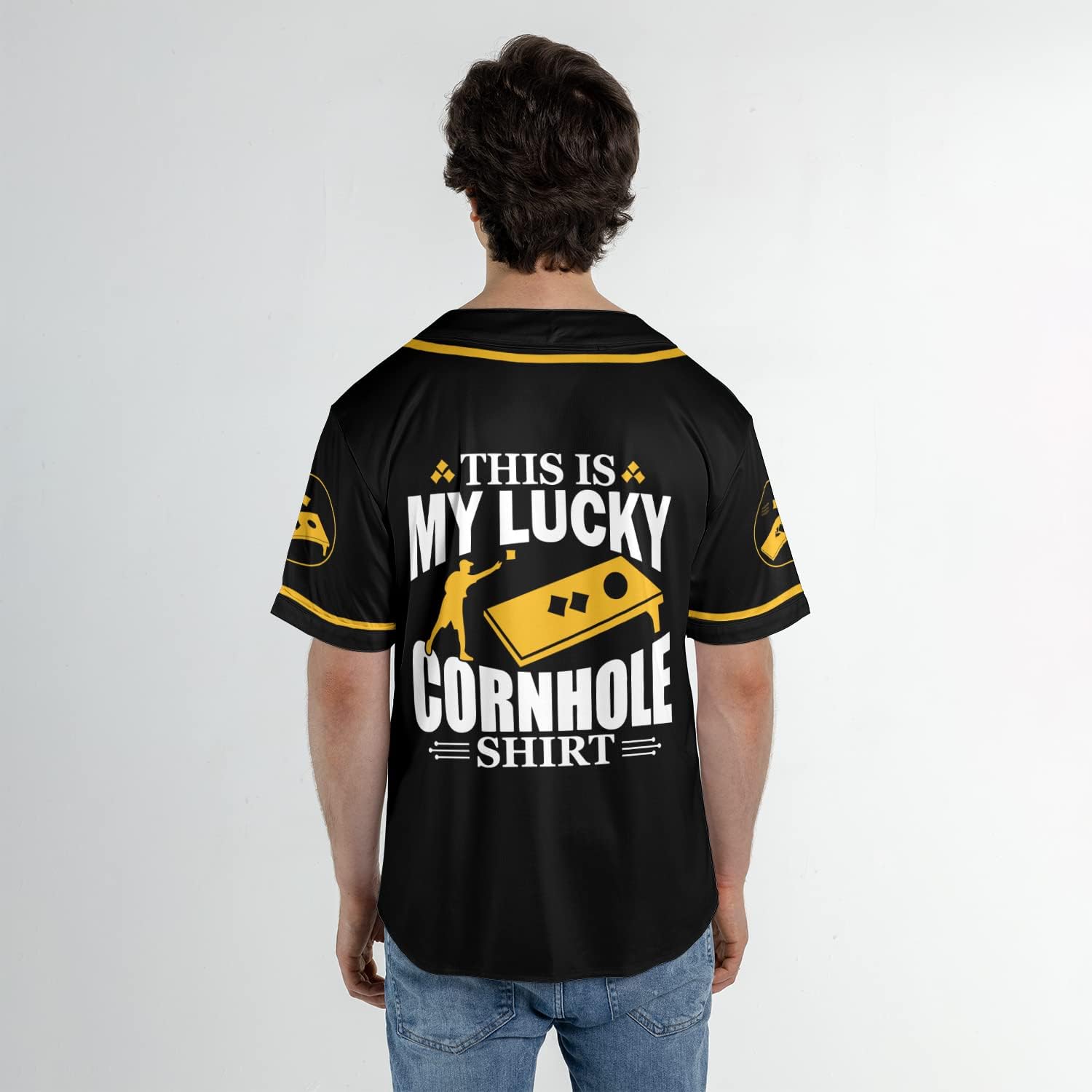Royal Fight Personalized Cornhole Baseball Jersey Cornhole Toss Like A Boss Baseball Shirts Funny Cornhole Jerseys Men Women