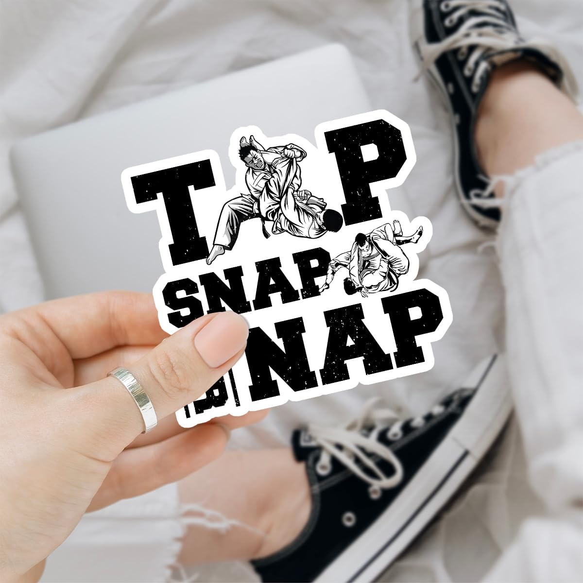 3 Pcs Tap Snap or Nap Sticker, BJJ Sticker, Funny Jiu Jitsu Gift, Combat Sports, Grappling Sticker, Motivational Gift Fighters Sticker 3 Inches for Laptop Water Bottle Phone Helmet Kindles Tumbler