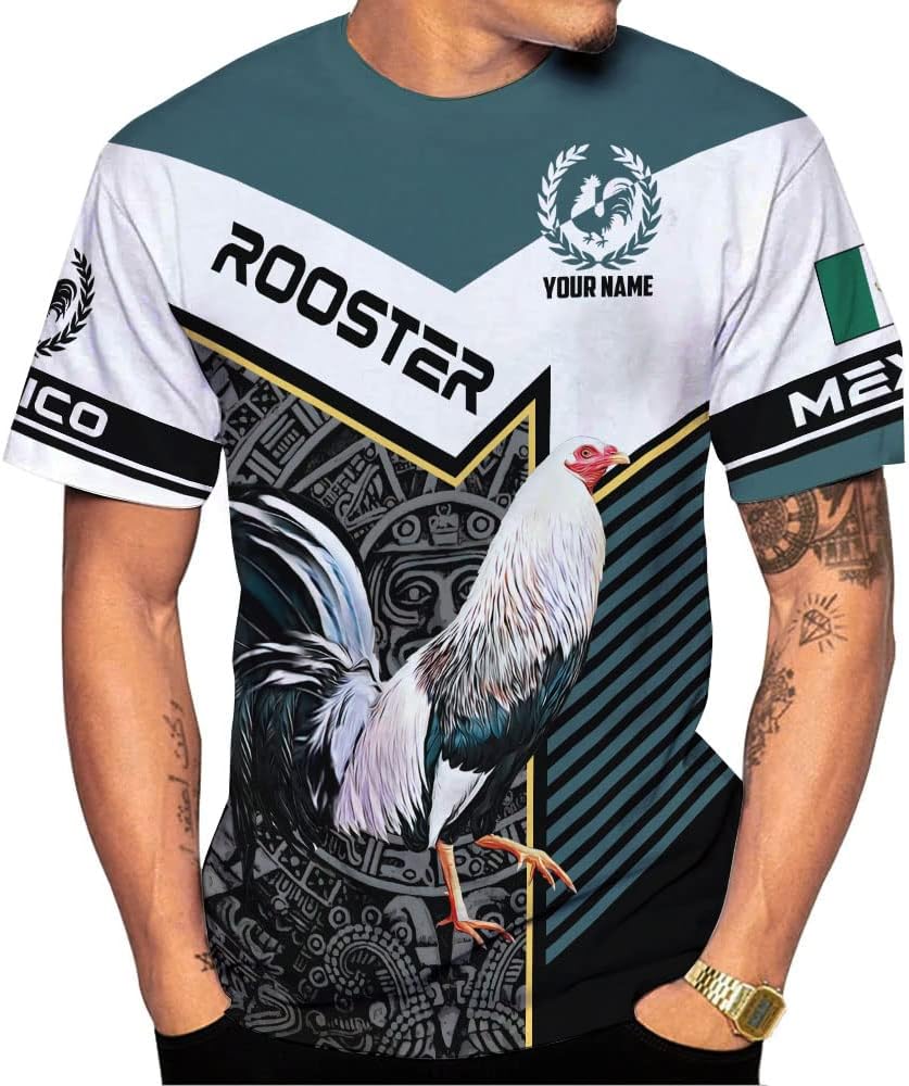 Mostprints Personalized Name Mexican Shirts for Men, Rooster Mexico Shirts for Men, Mexico Shirt Eagle Flag Mexican Eagle 1