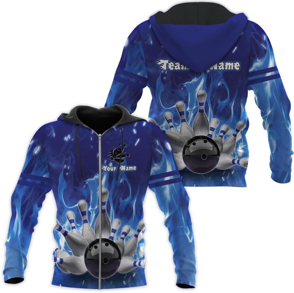 Pretyprints Personalized Bowling Shirt - Custom Bowling Gift for Women & Men