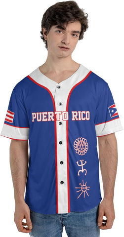Personalized Puerto Rico Baseball Shirt,Customized Team Name Puerto Rican Baseball Jersey for Men,Women S-5XL