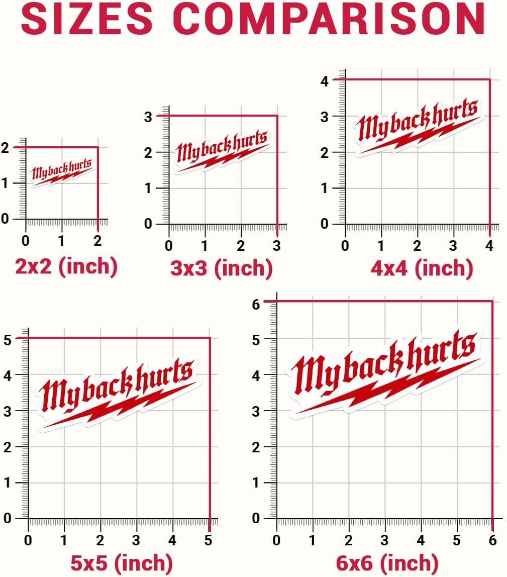 3Pcs My Back Hurts Sticker, My Back Hurt Bumper Stickers, Funny Builder Electrician Construction Welder Carpenter Sticker Decal, Toolbox Sticker - Sticker for Laptop Water Bottle Car Phone Helmet 3"