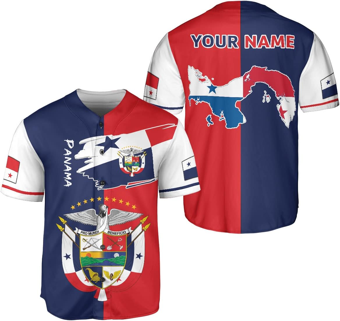 Podagree Personalized Panama Baseball Jersey Camisa Shirt, Panamanian Flag Jersey, Panamanian Pride Jersey for Men and Women
